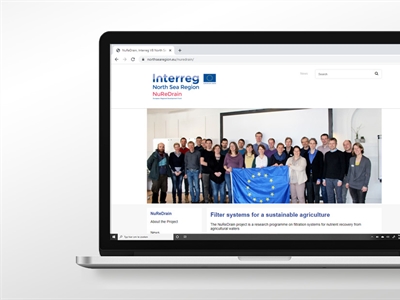 Website NuReDrain: verwijdering en recuperatie van nutriënten uit drainwater