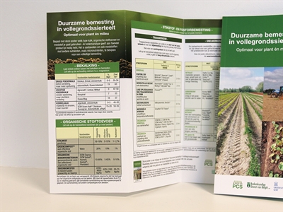 Brochure en poster duurzame bemesting in vollegrondssierteelt