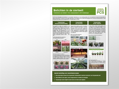 Poster belichten in de sierteelt