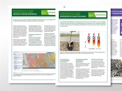 Infofiches 'Omgaan met bodemkwaliteit tijdens ontwerp, aanleg en beheer van natuurlijke tuinen'