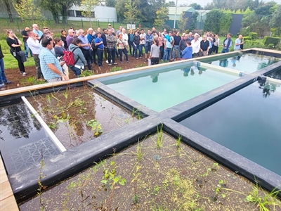 Internationaal zwemvijvercongres bezoekt nieuwe proefzwemvijvers in Destelbergen